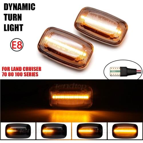Blinker Dynamic LED Flashing Turn Signal Light SIde Marker Lamp Car Styling For Toyota Land Cruiser Landcruiser 70 80 100 Series