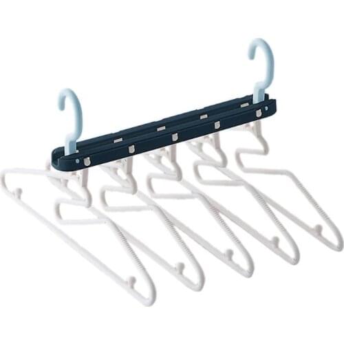 Multifunctional 5 in 1 Folding Hangers Clothes Hat Pants Storage Rack Save Space R7RC