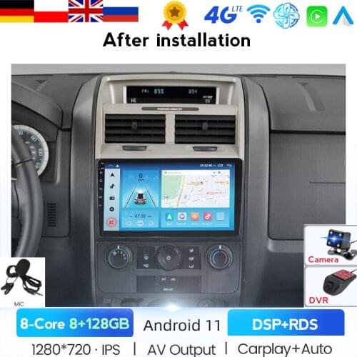 Android 11 system Car Radio Multimedia Video Player For Ford Mondeo 3 2000-2007 GPS Serero Carplay 6G 128G No 2 din Radio 9inch