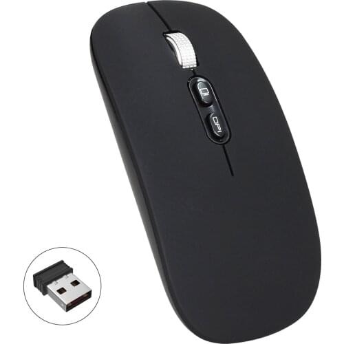 Wireless Mouse Rechargeable Mouse USB Connection 1600DPI 2.4GHz Optical Mute Laptop Notebook Office Gaming Mouse