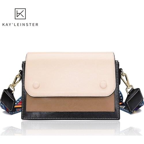 Genuine Leather Crossbody Handbags For Women Brand Mini Small Flap Bag 2020 Panelled Fashion New Purses Female Shoulder Bag