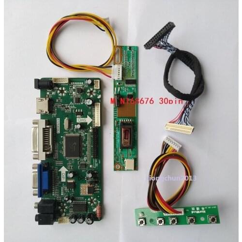 NT68676(HDMI+DVI+VGA) For 30pin 15.4" LTN154AT07 1280X800 panel 1 lamps screen KIT LCD Controller Board driver VGA