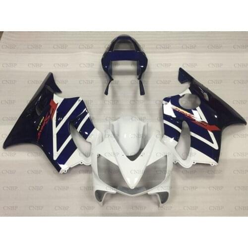 For Honda Cbr600 2001 - 2003 Plastic Fairings CBR600F4i 02 Body Kits for Honda Cbr600 02 Dark Blue White Fairing Kits