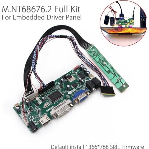 LCD Controller Board HDMI DVI VGA Audio PC Module Kit For 15.6 Inch Display B156XW02 1366X768 1ch 6/8-bit 40pins lcd panel