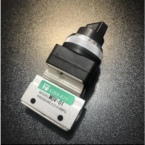 1Pc MOV-01 2 Way 2 Position 1/8" Thread Hand Turn Switch Pneumatic Mechanical Valve Brand New