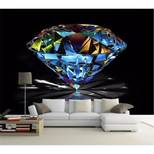 Custom wallpaper 3d photo mural atmosphere colorful diamonds close-up beautiful living room restaurant TV background wall paper