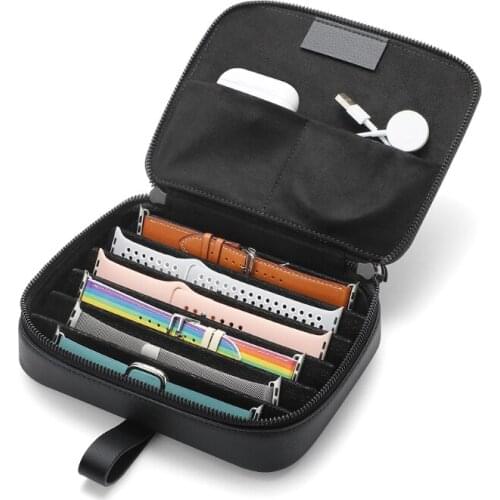 Portable Pouch Watchband Strap Box Travel Storage Bag Watch Band Organizer Case 85LB