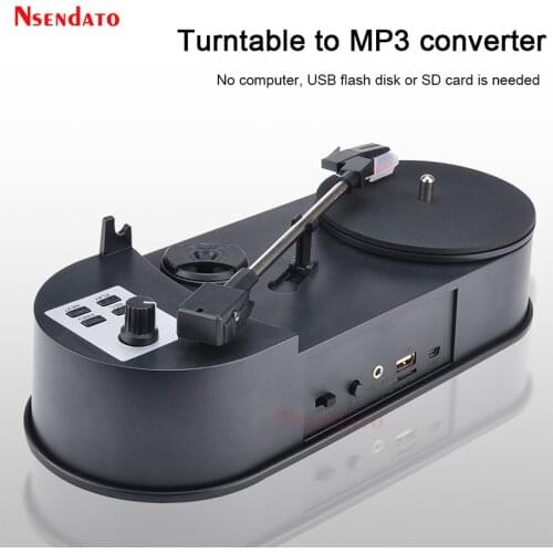 33/45RPM Retro Professional Vinyl Disc Music Record player turntable Converter to MP3 TF Card/USB Turntable Vinyl Disks Player