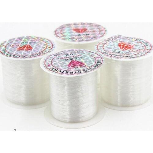 0.2-0.8mm Clear Nylon Beading Wire Thread Cord Monofilament Fishing Wire Jewelry Findings