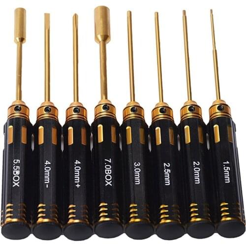RC Car Metal Screwdriver Hex Socket Tools Nut Key Socket Screwdriver Wrench Set