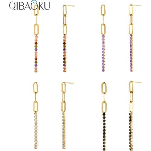 S925 Sterling Silver Stud Earring Korean Romantic Purple Zircon Earring For Valentines Day Crystal Jewerly Piercing Pendientes