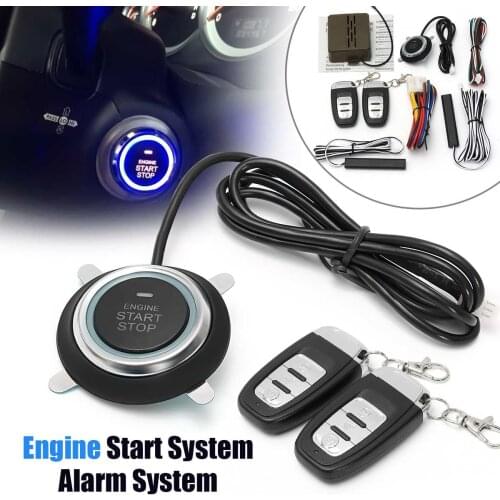 Audew Car Engine Start Stop SUV Keyless Entry Engine Start Alarm System Push Button Remote Starter Stop Auto Car Accessories