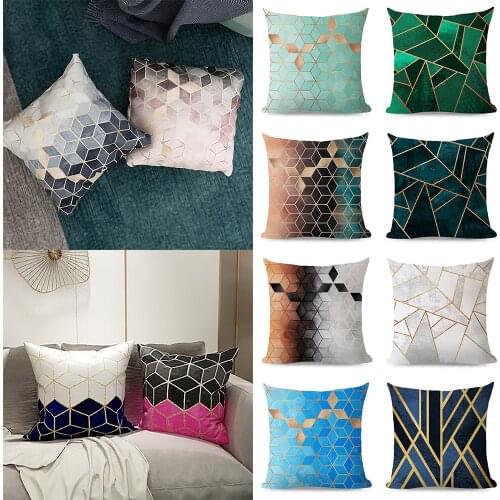 Super Soft Geometric Pillow Cover Velvet Pillow Cover Nordic Pillowcase for Home Decor Sofa Decoration Pillows For Living Room