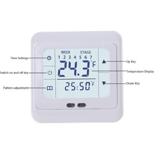 Thermoregulator Touch Screen Heating Thermostat for Warm Floor Electric Heating System Temperature Controller With Kid Lock