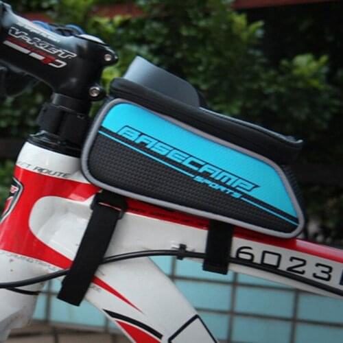 Bike Bag Waterproof Front Tube Bag With Phone Case Frame Bicycle Bag