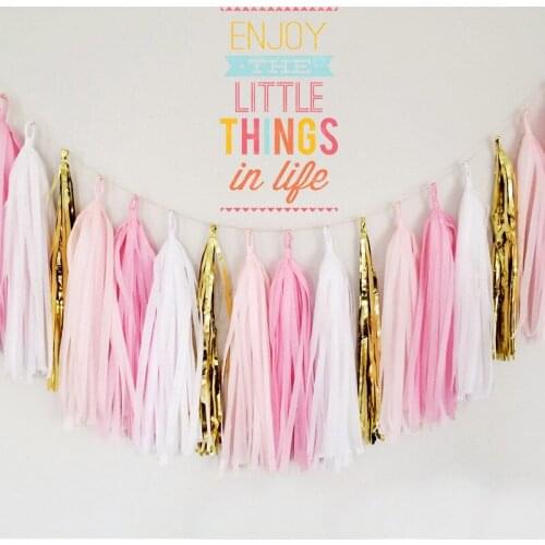 5Pcs pink paper Tassel Balloons Accessories Rose Gold Foil Tassel Helium Balloon Inflatable Wedding Birthday Party Decoration