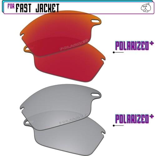 EZReplace Polarized Replacement Lenses for - Oakley Fast Jacket Sunglasses - Sir P Plus-RedP Plus