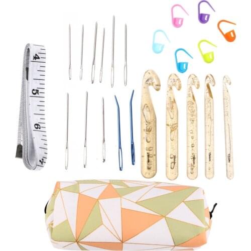 1 Set Crochet Needles Set with Stitch Markers Crochet Hooks for Beginners