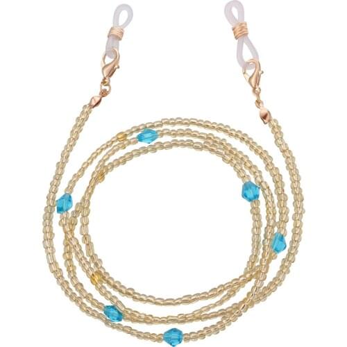 1PC New Fashion Unisex Anti-lost Acrylic Beaded Chain Face Mask Lanyards Reading Glasses Chain Neck Straps Mask Cord Holder