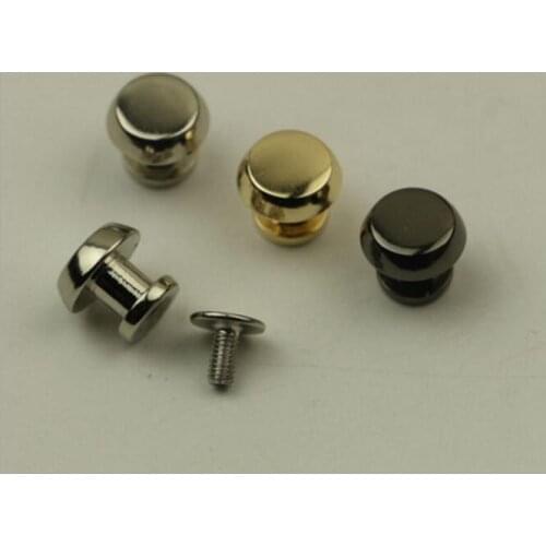20 PCS/lot) DIY hand leather luggage bag bottom mushroom shaped curved face screw metal accessories