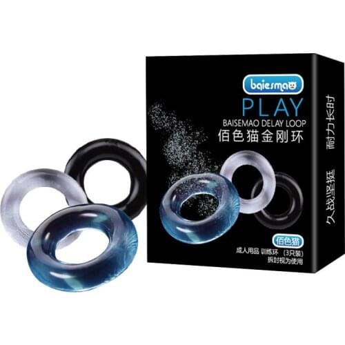 3PCS Double Lock Penis Ring Sex Toys for Men Sexshop Penis Rings Cock Rings Delay Ejaculation Cock Rings Adult Games