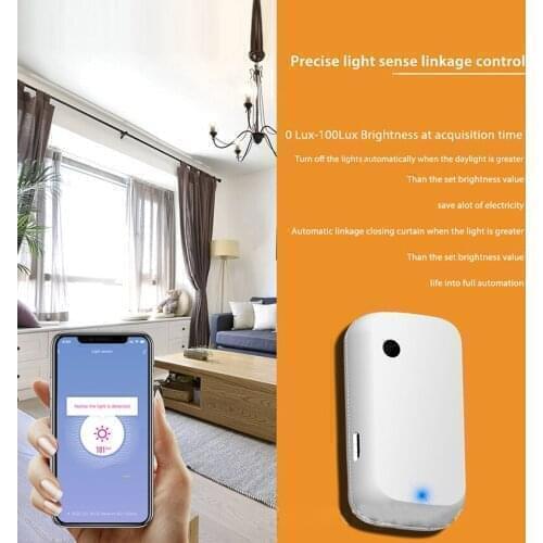 3pcs Tuya APP Control Smart WiFi Light Sensor AI Automatic Linkage Execution Brightness Detection Switch Smart Home Automation