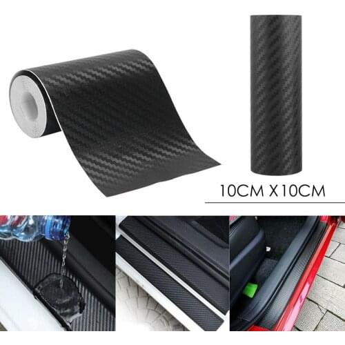 3D Nano Carbon Carbon Fiber Car Sticker DIY Paste Protector Strip Door Sill Side Mirror Anti Scratch Tape Waterproof Protection