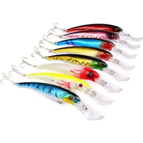 8PCS Big Troll Fishing Lure Wobbler Crankbait Peche 16.5cm 28g Sea Minnow Bass Artificial Bait Pike Carp lures