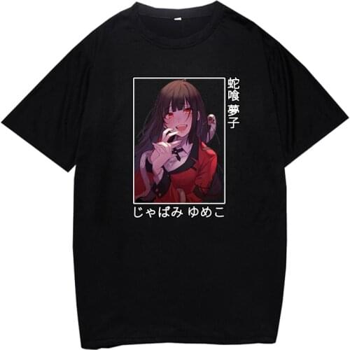 Anime kakegurui Summer Women Tops Casual Jabami Yumeko Funny Cute Girls Tshirt Simple 90s Harajuku T-Shirt