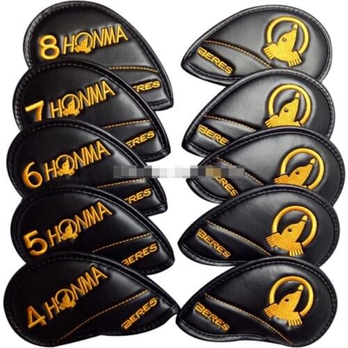 Club Honma Free golf rods wit sided set Double embroidery upscale AW 4-11 iron golf cover PU headcover SW shipping BERES iron cl