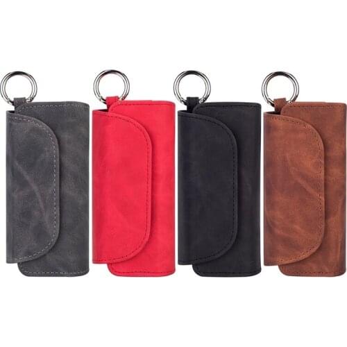 Frosted Leather Case For IQOS 3.0 Retro Pattern Portable Hook Cases Storage Bag Full Protective Carrying Cover For IQOS 3 DUO