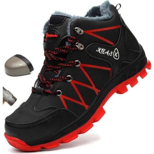 Men Winter Snow Boots Warm Super Men High Quality Waterproof Microfiber Sneakers Outdoor Male Hiking Boots Work Shoes 36-48