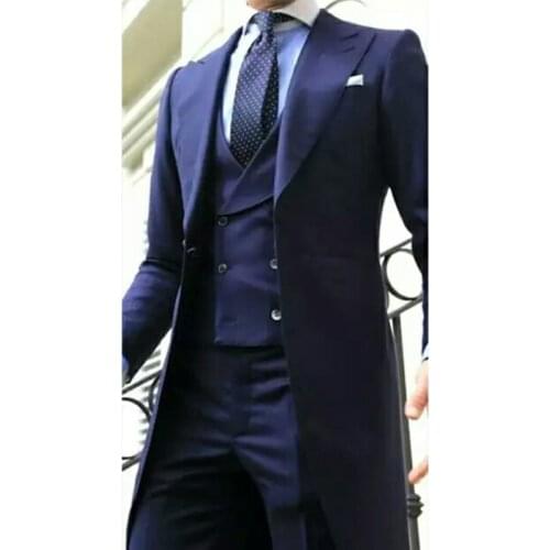 Mens Suit For Wedding Tuxedos Best Man Wear Wedding Dress Prom Dresses Evening Dress Dinner Suit Three Piece (Jacket+Pants+Vest)