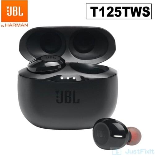 JBL TUNE 125TWS True Wireless Bluetooth 5.0 Earphones T125TWS Stereo Calls Earbuds Bass Sound Headset with Mic Charging Case