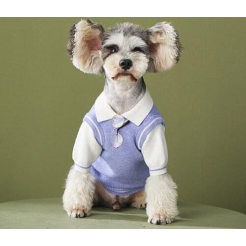 Pet Autumn Winter Fake Two Pieces Design Sweaters Dog Cat Keep Warm Fashion Gentleman Style Coat
