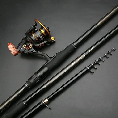 Rock Fishing Rod Super Hard Positioning Telescopic Fishing Pole Light Portable Long Sections Hand Stick Fish Canne and Reel Set