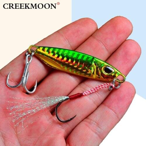 Fishing Jigging Lure Spoon Spinnerbait Metal Bait Bass Tuna Lures Jig Lead Minnow with Hook Pesca Tackle 10g 15g 20g 30g 40g 50g