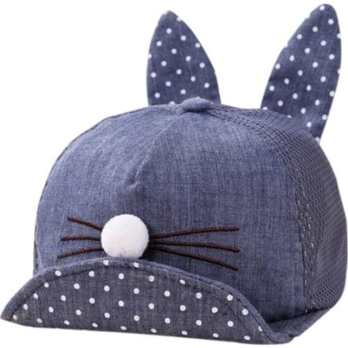 New Baby Fashion Cap Summer Hats for Kids Multicolor Casual Rabbit Design Bucket Hat Baby Cute Cap for 8-20 Month kids