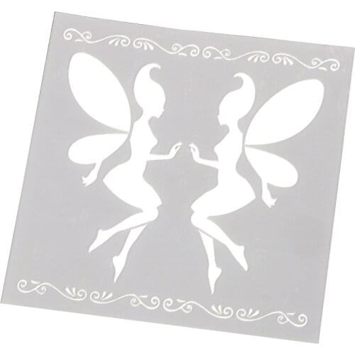 Angel elf Cake Stencil Spray Mold Airbrush Painting Art Tools DIY Cake Decorating Tools Crafts Dessert Tool Cake Tools