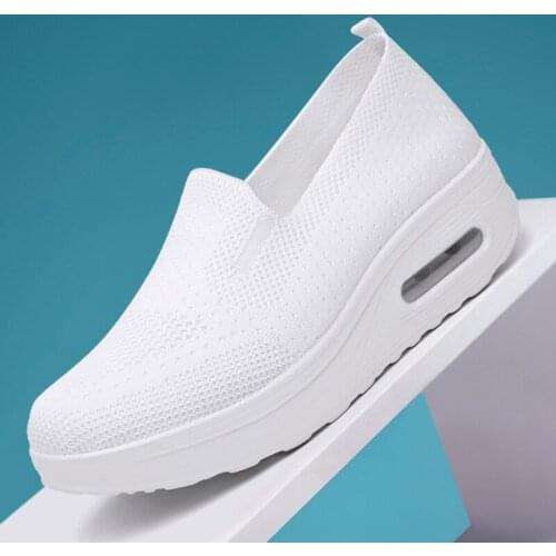 Miaoguan 2021 Platform Shoes Women Slip on Shoes New Spring Summer Flats Female Soft Zapatos De Mujer Lace Loafers Ladies Shoe