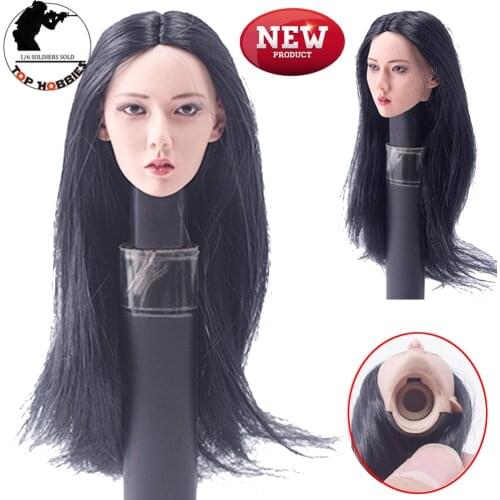 YMTOYS 1/6 Scale Accessories Gril Xiu Female Head Sculpt In 12Inch Action Figure Fit Seamless TBleague Jiaodoll Normal Body