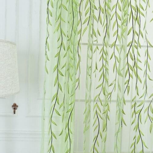 Newest Cute Willow Shape Offset Curtains For The Living Room cortinas para sala de estar -2