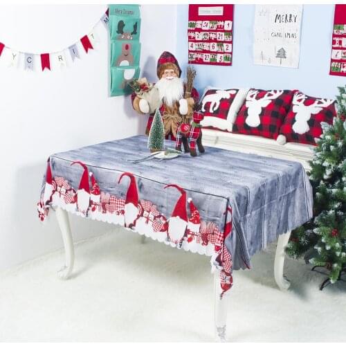 150cm*180cm Heart Pattern Tablecloth Washable Polyester Table Cover Christmas Party Home Supplies