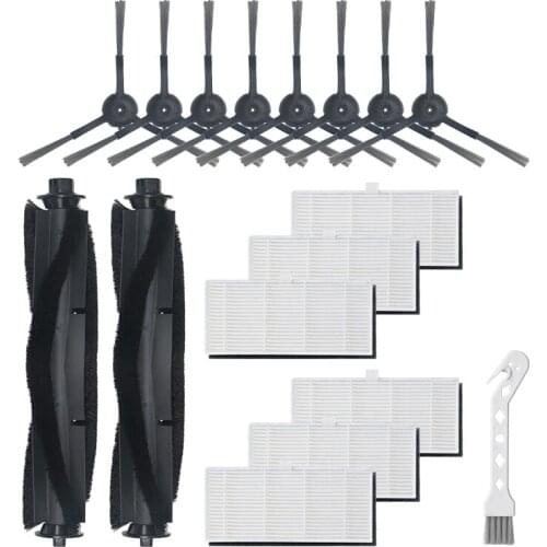 17Pcs Replaceble Roll Brush Filter Side Brushes Accessories Set Parts for S9 Vacuum Cleaner Sweeper Replace for Home