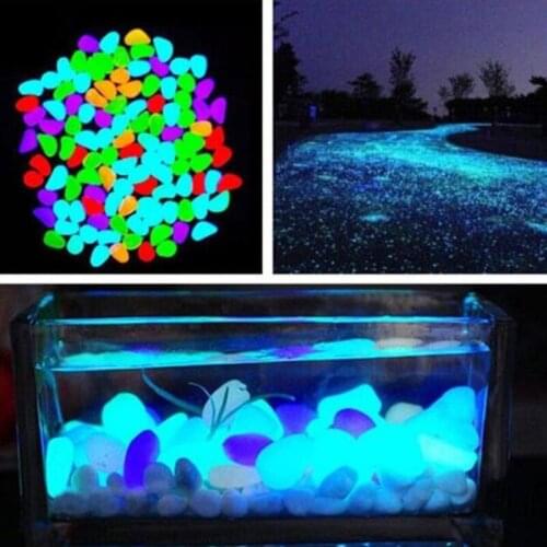 20/30/50pcs Fish Tank Decorative Aquarium Ornaments Stones Glow In The Dark Luminous Pebbles Stones For Garden Ornament