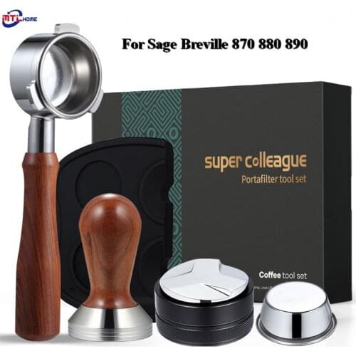 54mm Espresso Bottomless Portafilter Coffee Filter For Sage Breville 870/878/879 Coffee Machine Barista بورتافلتر ديلونجي