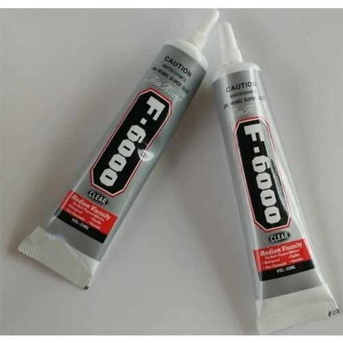 New F6000 6pcs 50ml transparent glue E6000 upgrade phone touch frame show flat screen glue point drill adhesive