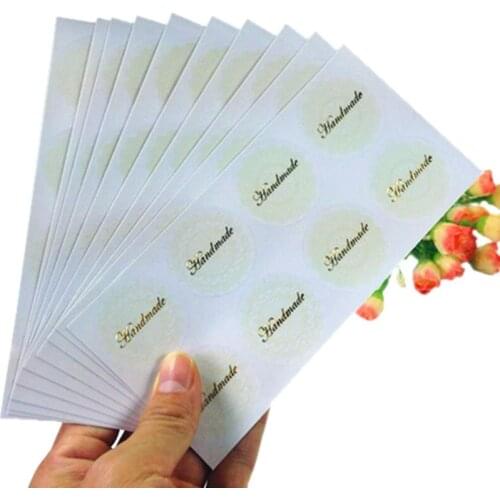 80pcs/pack Round Lace Labels Stationery Sticker Handmade Baking DIY Gift sealing Stickers
