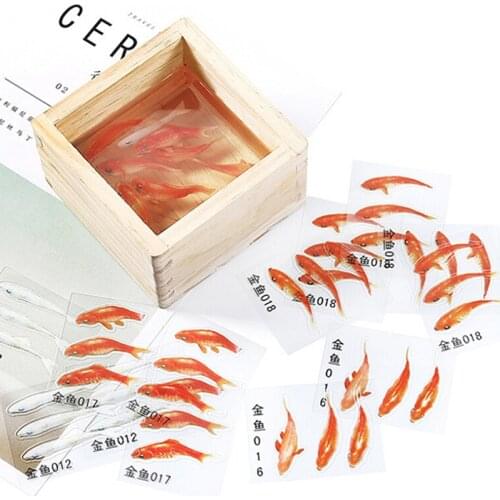 9Pcs/SetCreative 3D Simulation Red Fish Leaves Resin Decorative Molds Material Making Mould Jewelry Tool Filling For DIY Jewelry