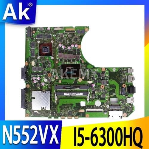 90NB09P0-R00070 Mainboard For Asus N552VX N552VW N552V Mainboard Laptop Motherboard W/ I5-6300HQ SR2FP GTX950M-2GB